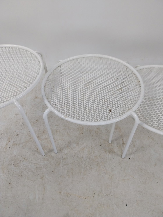 Image 1 of 1 X Wit Metalen Ronde Mimiset Nesting Tables