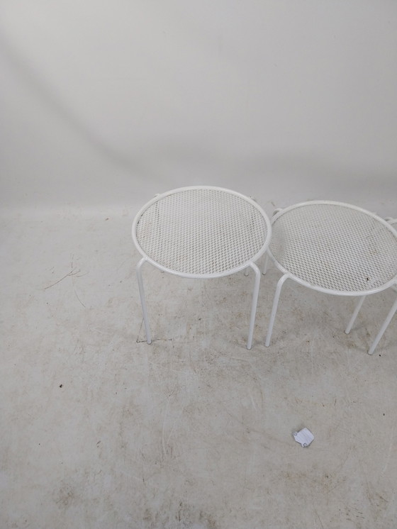 Image 1 of 1 X Wit Metalen Ronde Mimiset Nesting Tables