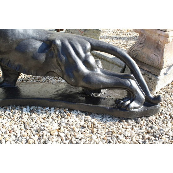 Image 1 of Grote vintage poema sculptuur in antracietgrijs marmer, 1970