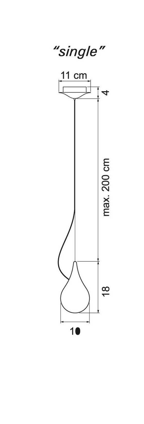 Image 1 of 3 Volgende druppel xs enkele hanglampen