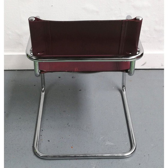 Image 1 of Vintage B34 stoel in leer en verchroomd aluminium van Marcel Breuer