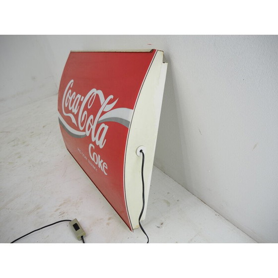 Image 1 of Vintage wandlamp coca cola, 1980