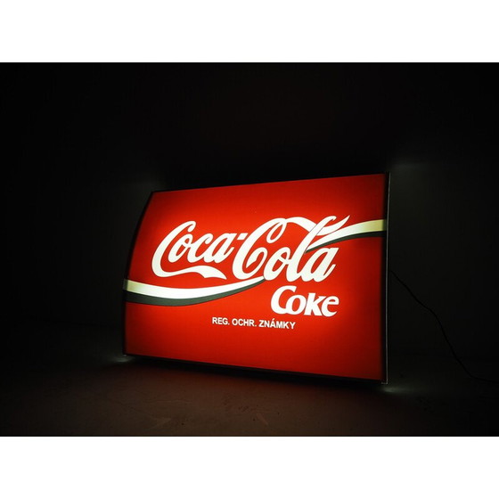 Image 1 of Vintage wandlamp coca cola, 1980