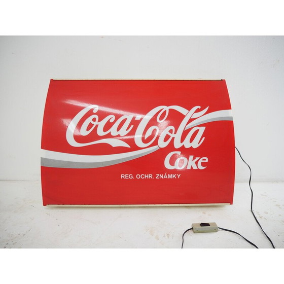 Image 1 of Vintage wandlamp coca cola, 1980