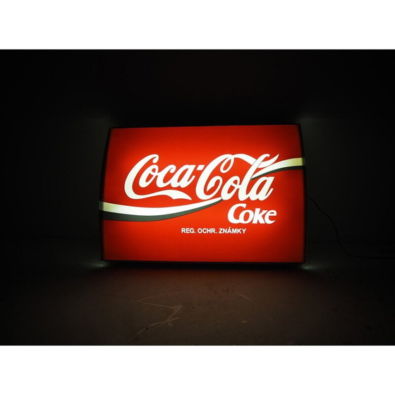 Image 1 of Vintage wandlamp coca cola, 1980