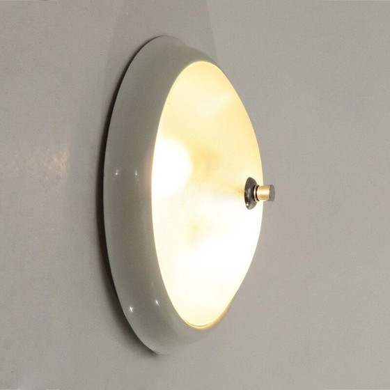 Image 1 of Vintage plafondlamp van gegoten glas, Italië 1940