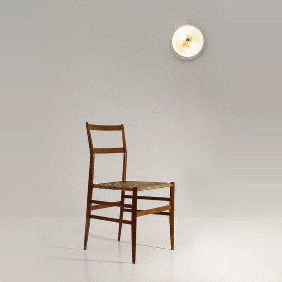 Image 1 of Vintage plafondlamp van gegoten glas, Italië 1940