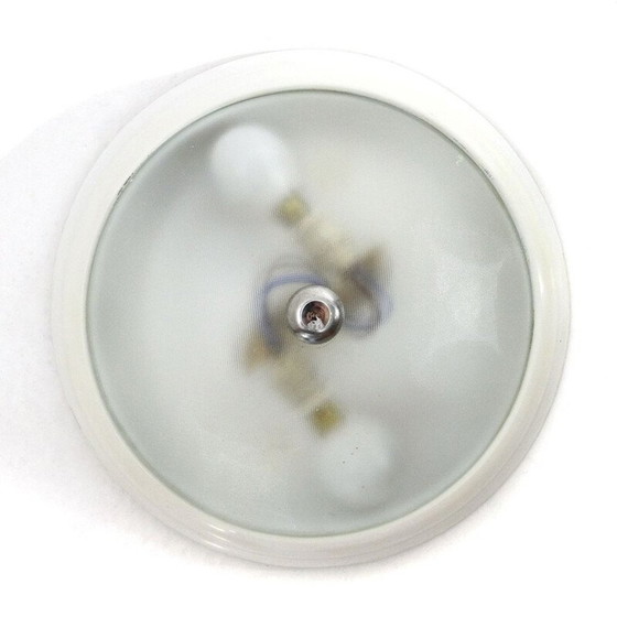 Image 1 of Vintage plafondlamp van gegoten glas, Italië 1940