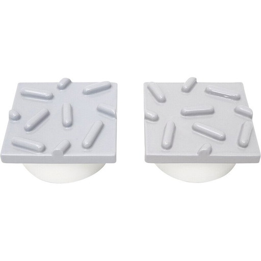 Paar vintage kommen met deksels van Luigi Castaldi en Massimo Materassi voor Mas, jaren 1980