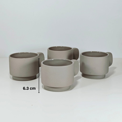 Set van 4 Valerie Objects Inner Circle koffiekoppen van Maarten Baas - Licht Grijs