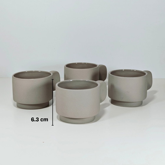 Image 1 of Set van 4 Valerie Objects Inner Circle koffiekoppen van Maarten Baas - Licht Grijs