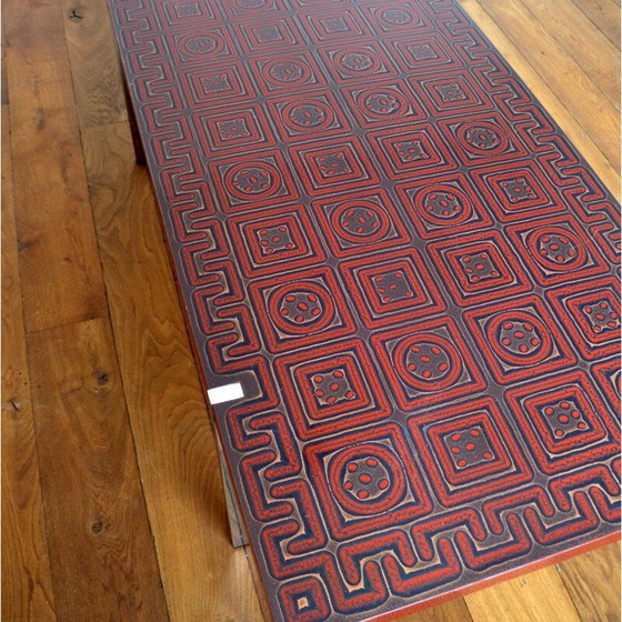 Image 1 of Vintage verchroomd metalen salontafel, 1970