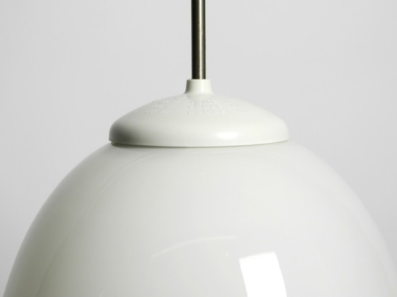 Image 1 of Prachtige grote originele Mid Century opaal glazen plafondlamp