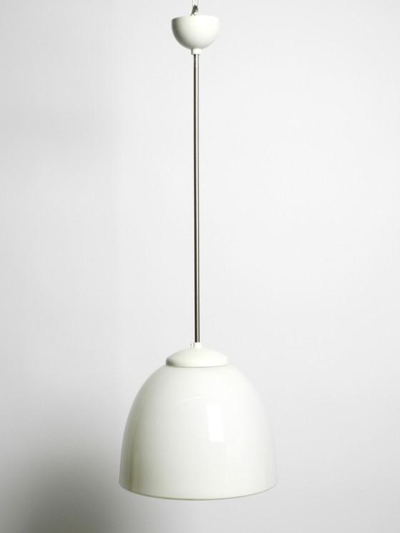 Image 1 of Prachtige grote originele Mid Century opaal glazen plafondlamp