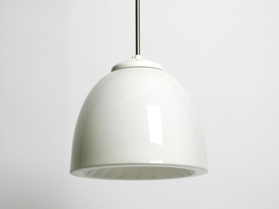 Image 1 of Prachtige grote originele Mid Century opaal glazen plafondlamp