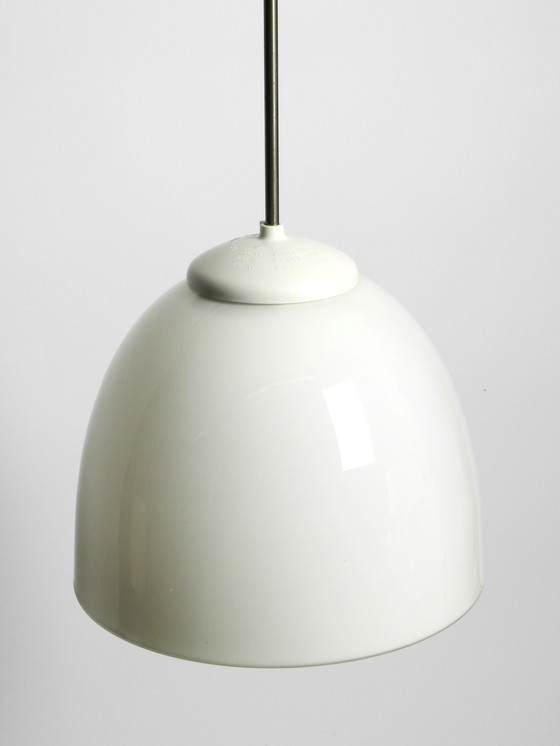 Image 1 of Prachtige grote originele Mid Century opaal glazen plafondlamp