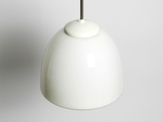 Image 1 of Prachtige grote originele Mid Century opaal glazen plafondlamp