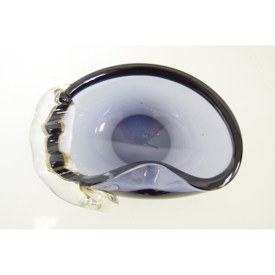 Image 1 of Mid-century asbak van metallurgisch glas van Glasswork Novy Bor, Tsjecho-Slowakije 1960