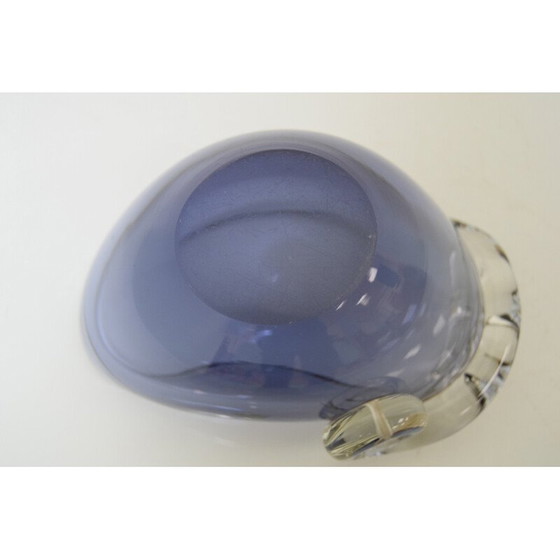 Image 1 of Mid-century asbak van metallurgisch glas van Glasswork Novy Bor, Tsjecho-Slowakije 1960