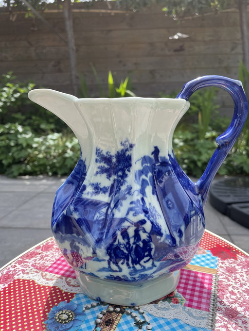 Blauwe vaas Victoria Ware