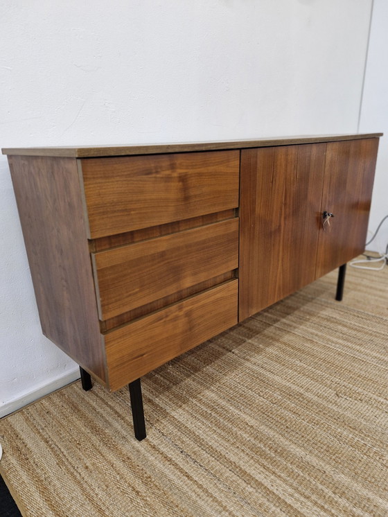 Image 1 of Vintage Dressoir / Sideboard Lades Zwarte Pootjes 70S