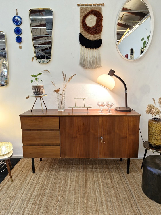 Image 1 of Vintage Dressoir / Sideboard Lades Zwarte Pootjes 70S