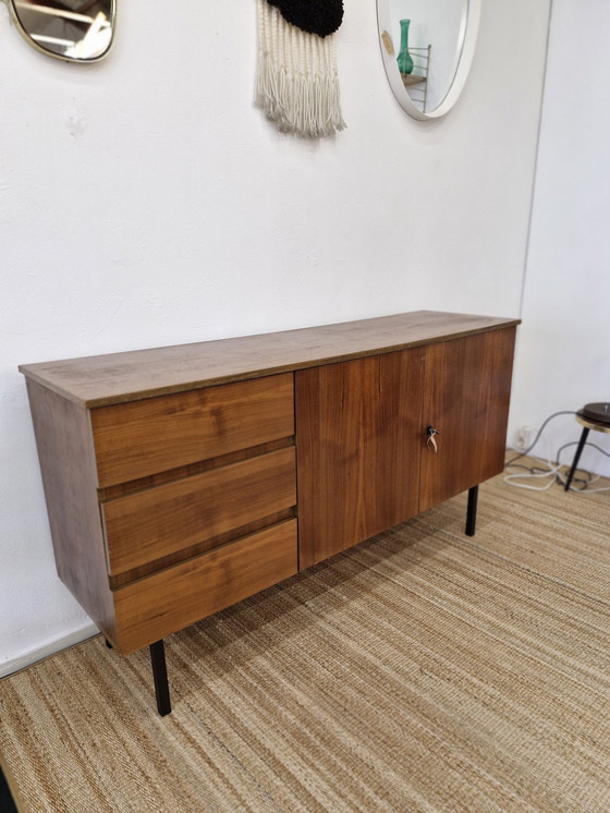 Image 1 of Vintage Dressoir / Sideboard Lades Zwarte Pootjes 70S