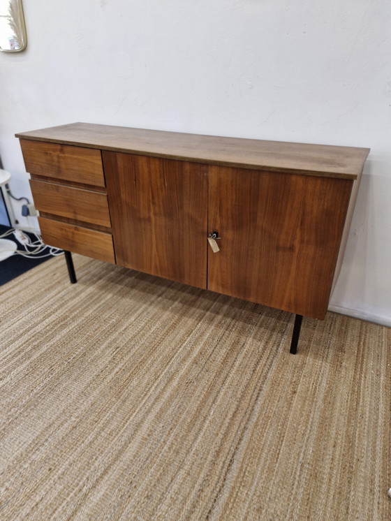 Image 1 of Vintage Dressoir / Sideboard Lades Zwarte Pootjes 70S