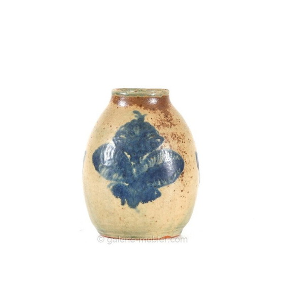 Image 1 of Scandinavische vaas van vintage keramiek, uniek stuk van Patrick Nordstrom, 1924