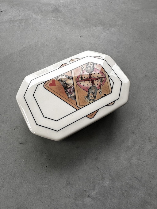 Zeldzame Bonbonnière Villeroy&Boch ‘Queen Of Spades’