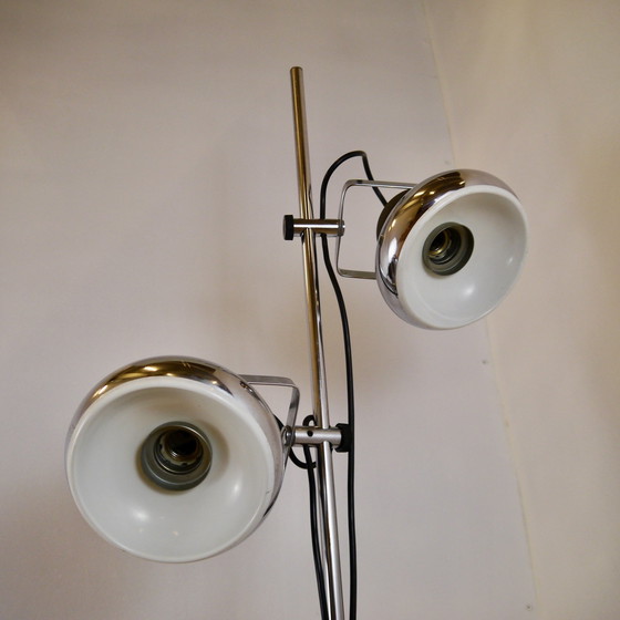 Image 1 of Vintage Vloerlamp Chrome Bruin