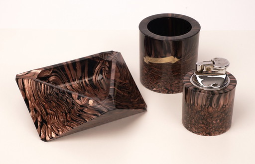 Murano Aventurijn Glas Rookoven Set van V. Nason