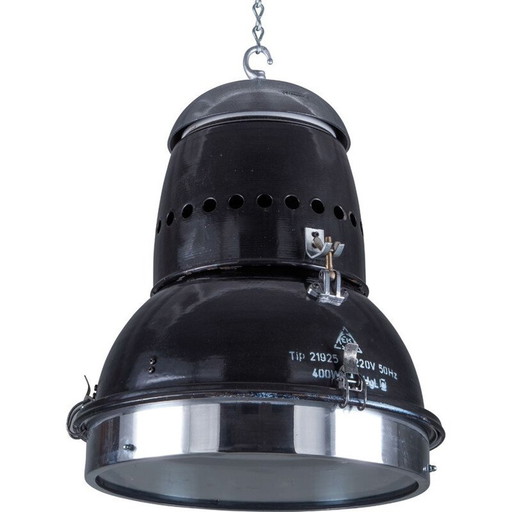 Vintage Hongaarse hanglamp met glazen lens, 1950