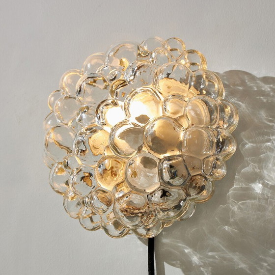 Image 1 of Vintage gebobbeld glazen wandlamp door Helena Tynell voor Limburg, 1960