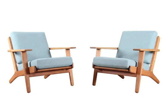 Image 1 of 2x Fauteuils Ge290 Van Hans Wegner