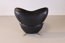 Topform panda chaise longue zwart wit leer alcantara