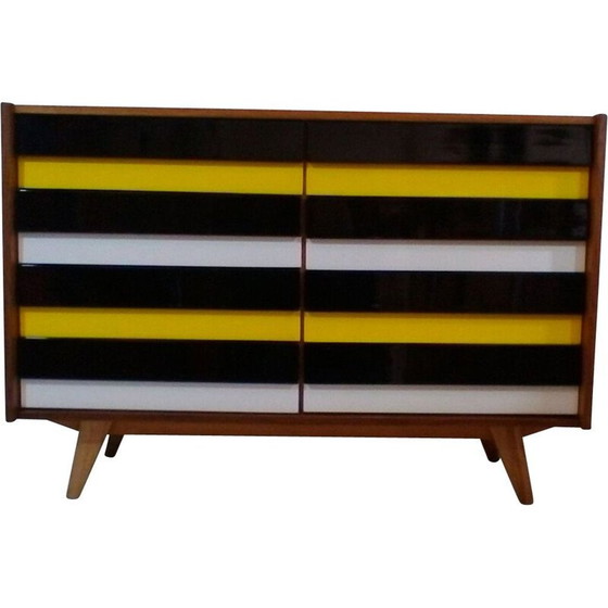 Image 1 of Vintage eikenhouten ladekast van Jiri Jiroutka voor Interier Praha, 1960