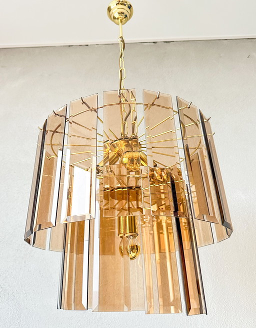 Vintage Smoked Glas Lamp