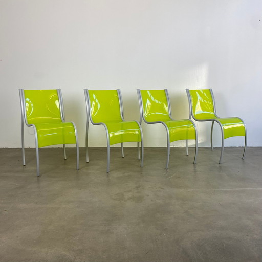 4x Kartell FPE design stoelen door Ron Arad