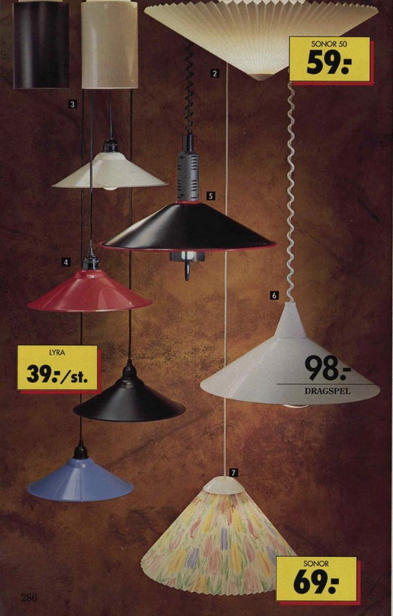 Image 1 of Vintage Ikea Lyra 1980-1990 hanglamp Hanglamp