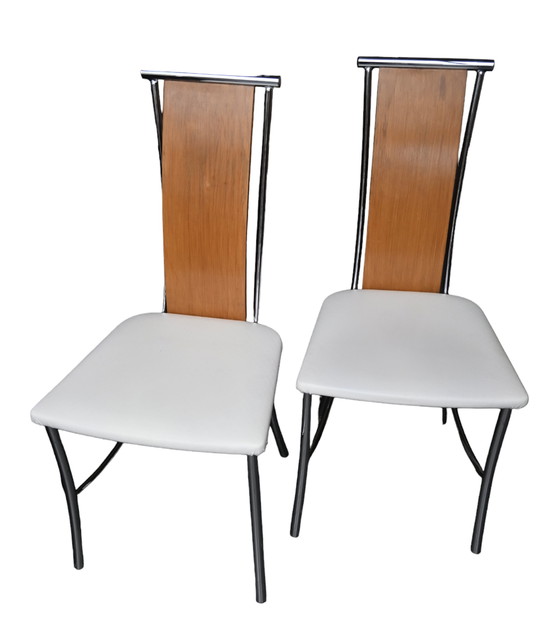 Image 1 of 2x Vintage Italiaanse design stoel