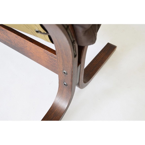 Image 1 of Set van 4 vintage pindabruine Siesta fauteuils van Ingmar Relling voor Westnofa, jaren 1960