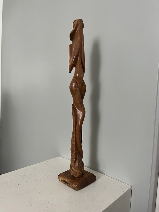 Vintage Beeld Vrouw Art Deco 