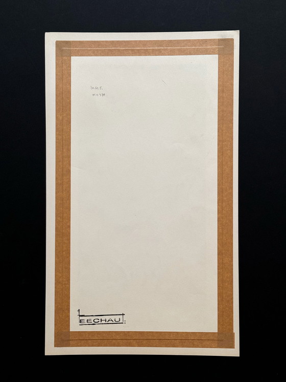 Image 1 of Eugene Eechaut (1928-2019) Bloemrijke compositie in inkt, 1970