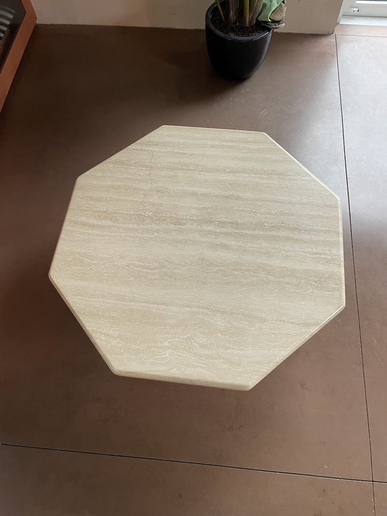 Image 1 of Vintage Travertin Octagon salontafel