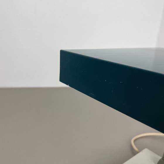 Image 1 of Modernistische groene kubusvormige spoetnik tafellamp Kaiser Leuchten, 1970S Duitsland
