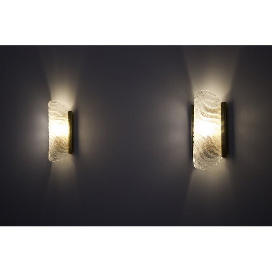 Image 1 of Vintage wandlamp van Murano glas en messing, 1970