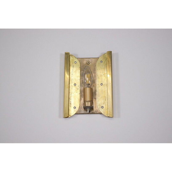 Image 1 of Vintage wandlamp van Murano glas en messing, 1970