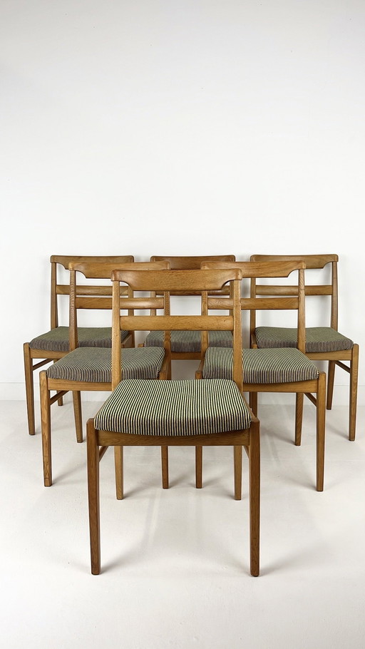 6 X Zweedse Vintage Eetkamerstoelen