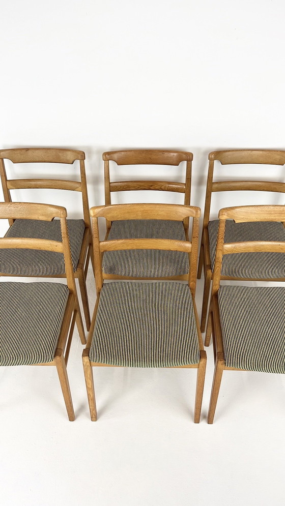 Image 1 of 6 X Zweedse Vintage Eetkamerstoelen